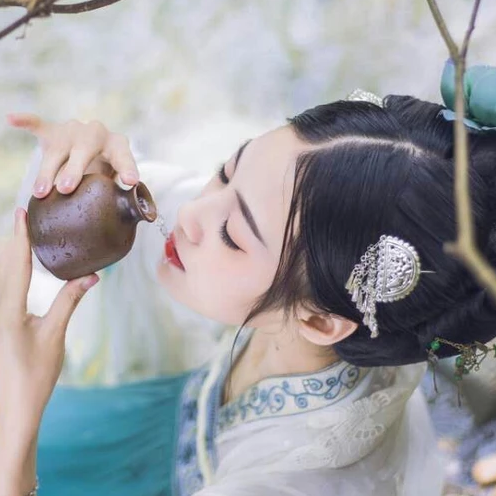 夢中鏡時尚典雅，唯美古風真人頭像