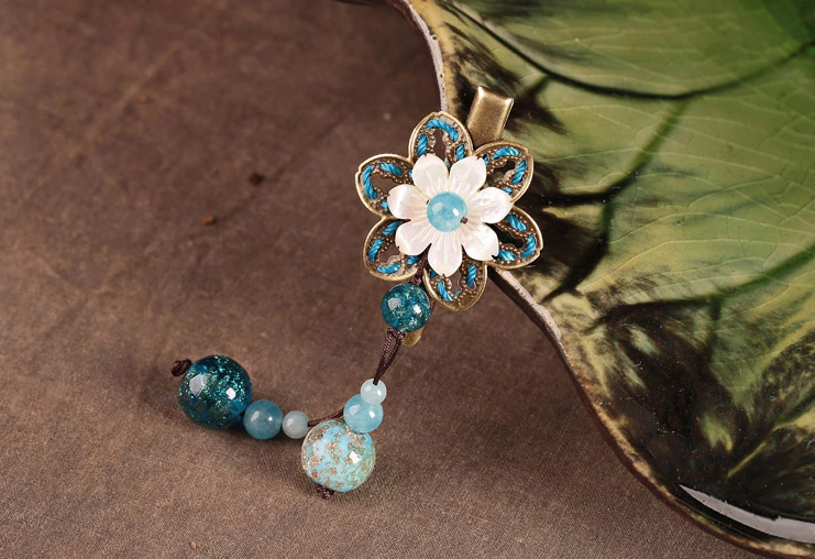 貝殼雕花發(fā)夾，時(shí)尚家佳樂文學(xué)頭飾