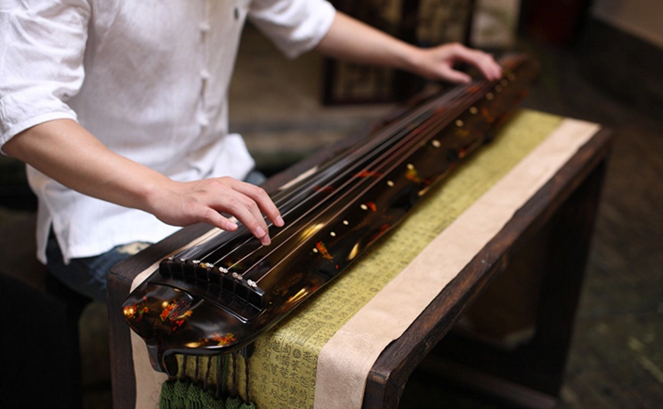 解花語蕉葉古琴，時尚古典家佳樂文學民族樂器