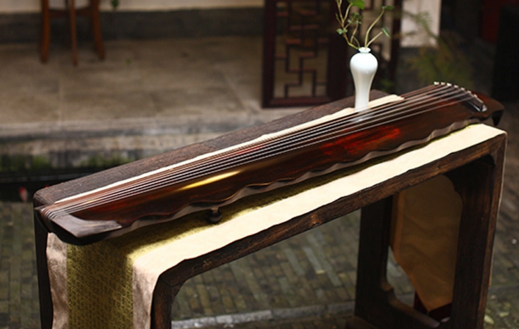 落霞式古琴，時尚古典家佳樂文學(xué)民族樂器