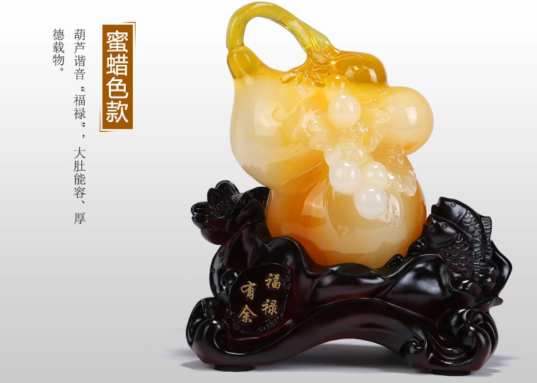 招財葫蘆工藝品，手工復(fù)古葫蘆擺件