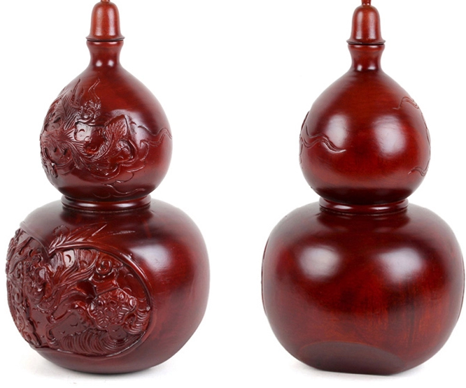 桃木葫蘆工藝品，手工雕刻復古葫蘆擺件