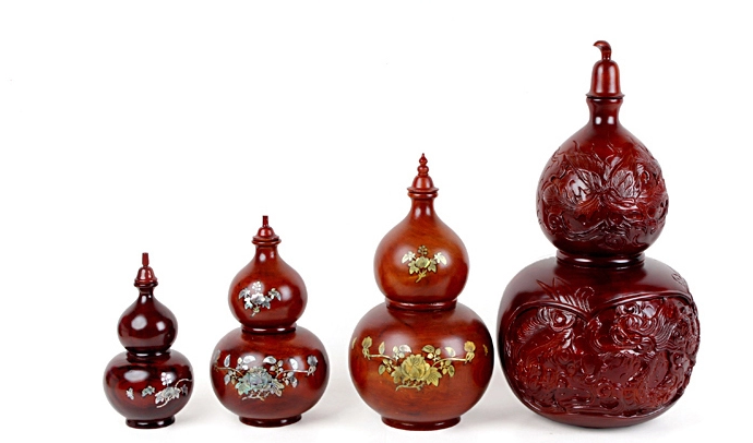 桃木葫蘆工藝品，手工雕刻復古葫蘆擺件