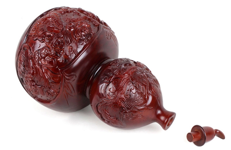 桃木葫蘆工藝品，手工雕刻復古葫蘆擺件