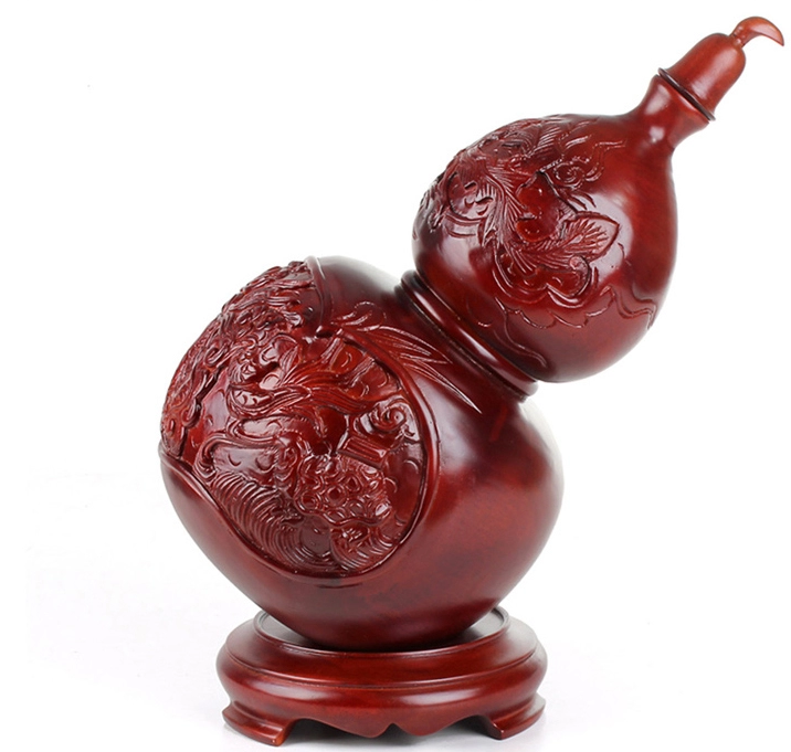 桃木葫蘆工藝品，手工雕刻復古葫蘆擺件