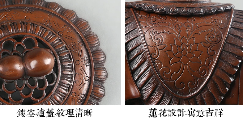 大象紫銅香爐，仿古熏香爐