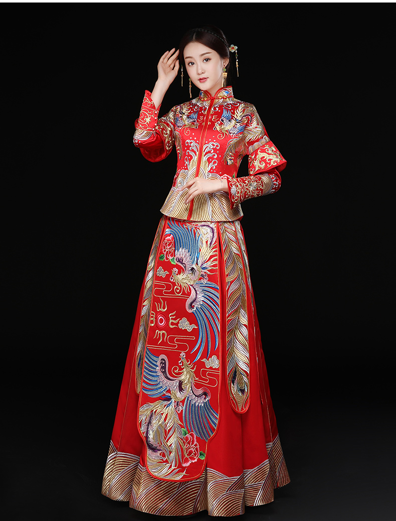 秀禾服龍鳳褂新娘禮服，結(jié)婚嫁衣中式禮服