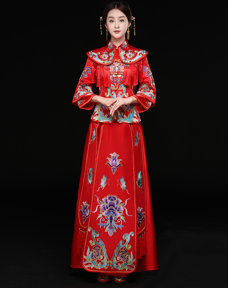 龍鳳褂新娘禮服，結(jié)婚禮服中式禮服