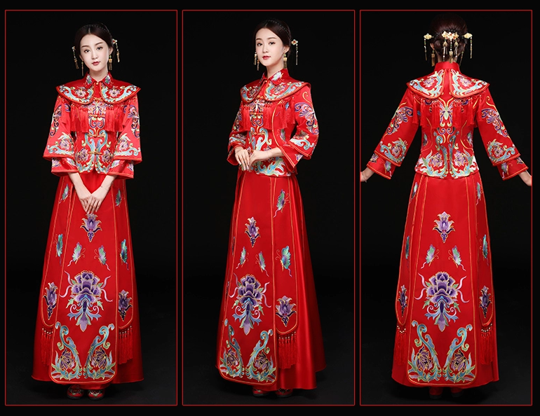 龍鳳褂新娘禮服，結(jié)婚禮服中式禮服