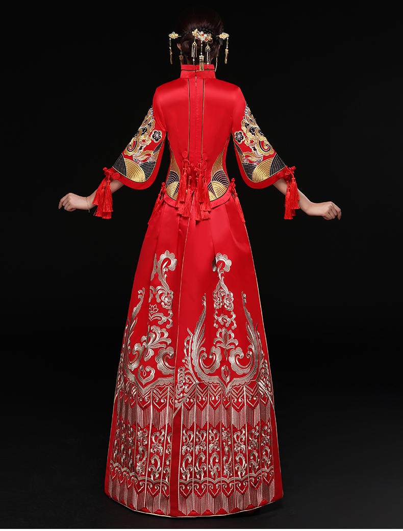 時(shí)尚家佳樂(lè)文學(xué)新娘禮服，結(jié)婚禮服中式禮服