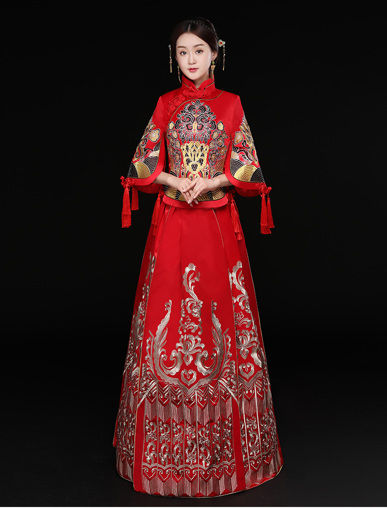 時(shí)尚家佳樂(lè)文學(xué)新娘禮服，結(jié)婚禮服中式禮服