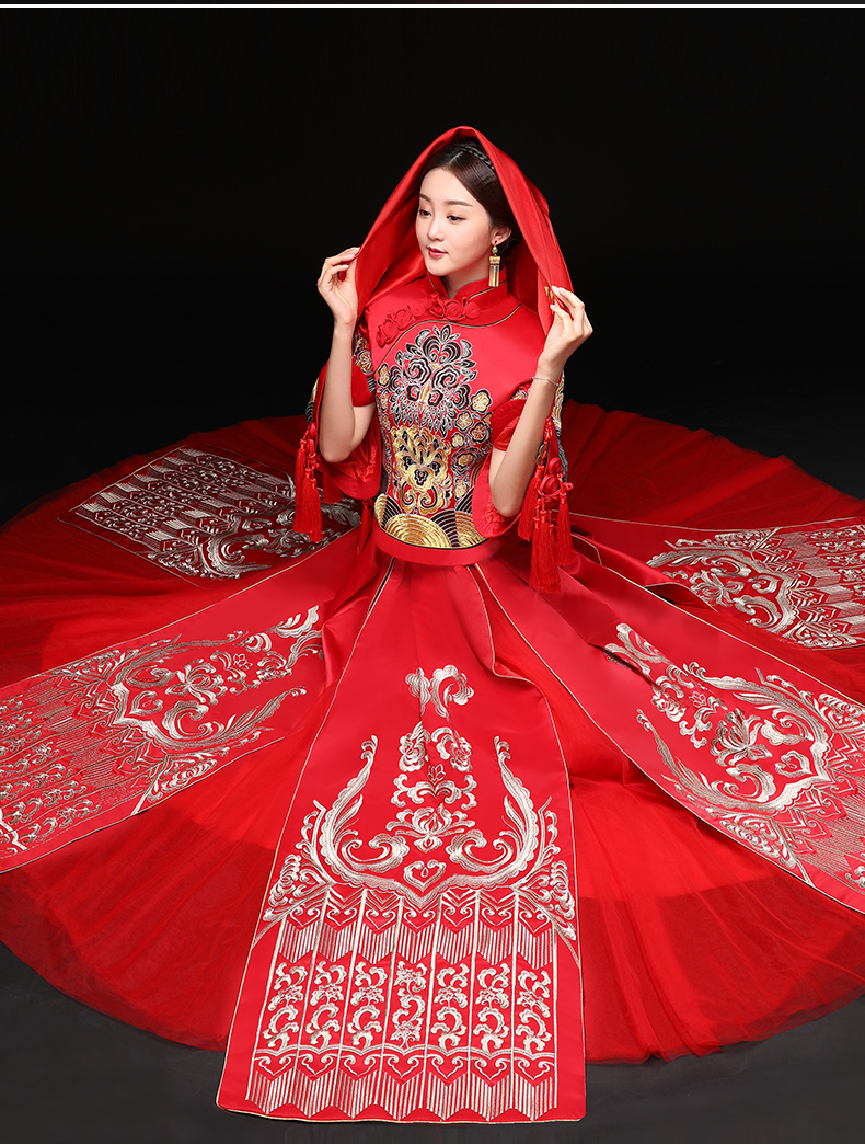 時(shí)尚家佳樂(lè)文學(xué)新娘禮服，結(jié)婚禮服中式禮服