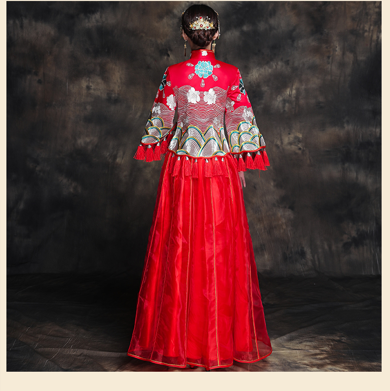 復古典雅新娘禮服，唯美中式結婚禮服