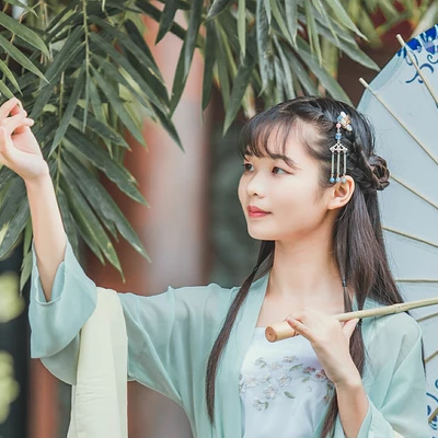 小清新漢服女子頭像，唯美古風(fēng)女子真人頭像