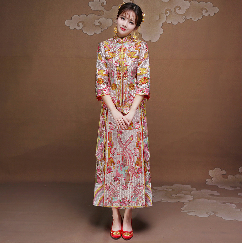 復古時尚中式禮服，唯美家佳樂文學新娘禮服