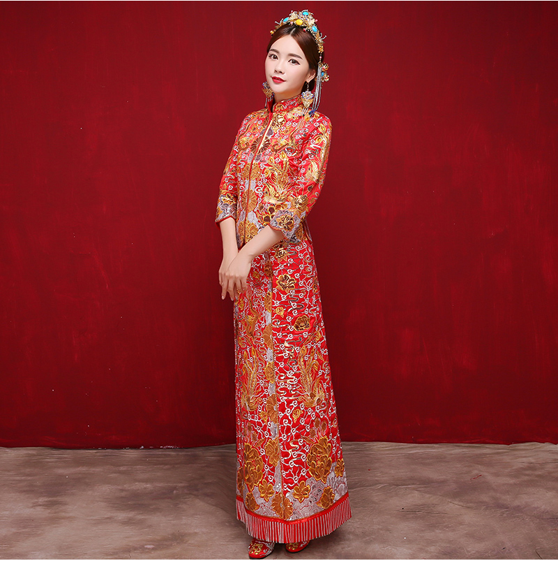 家佳樂文學(xué)時尚中式禮服，唯美時尚新娘禮服