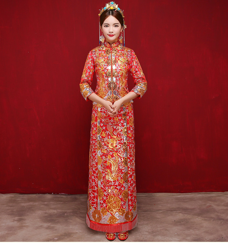 家佳樂文學(xué)時尚中式禮服，唯美時尚新娘禮服