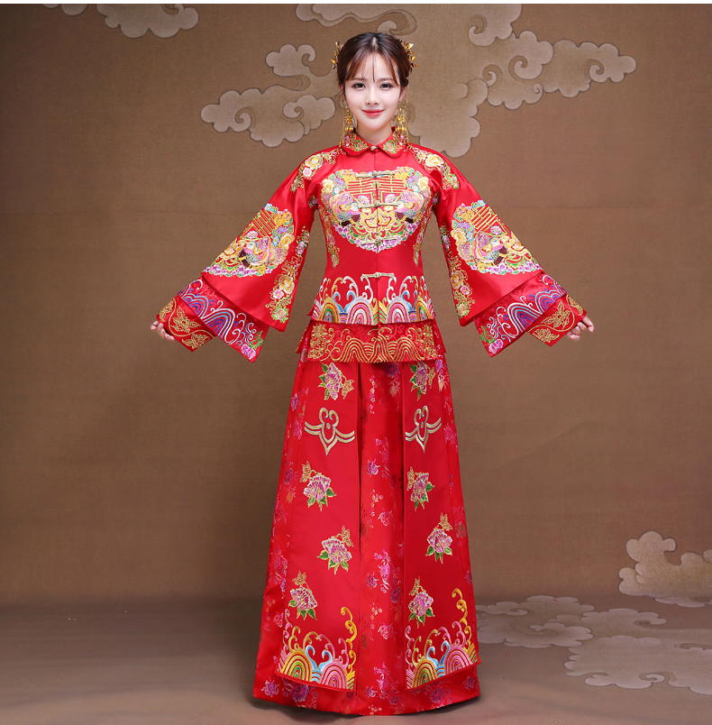 雙喜秀禾服，時(shí)尚復(fù)古新娘中式禮服