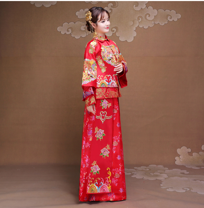 雙喜秀禾服，時(shí)尚復(fù)古新娘中式禮服