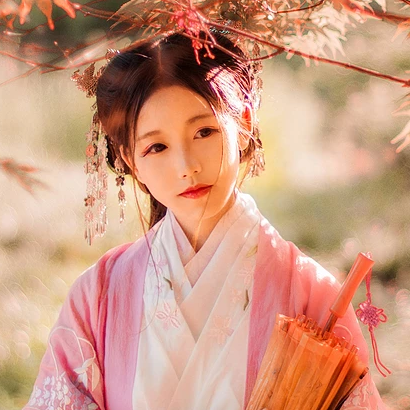 帶傘唯美可愛頭像，唯美古風(fēng)女子真人頭像