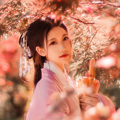 帶傘唯美可愛頭像，唯美古風(fēng)女子真人頭像