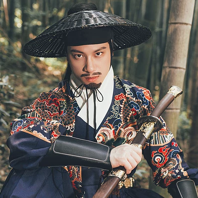 霸氣錦衣行帶刀頭像，唯美古風(fēng)男生真人頭像