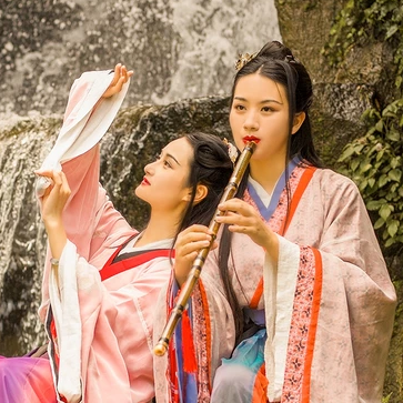 親密無間漢服古風頭像，唯美古風閨蜜頭像