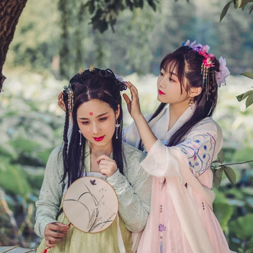 荷塘邊古風(fēng)頭像，唯美古風(fēng)閨蜜真人頭像