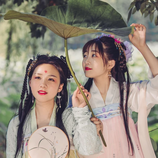 荷塘邊古風(fēng)頭像，唯美古風(fēng)閨蜜真人頭像