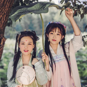 荷塘邊古風(fēng)頭像，唯美古風(fēng)閨蜜真人頭像