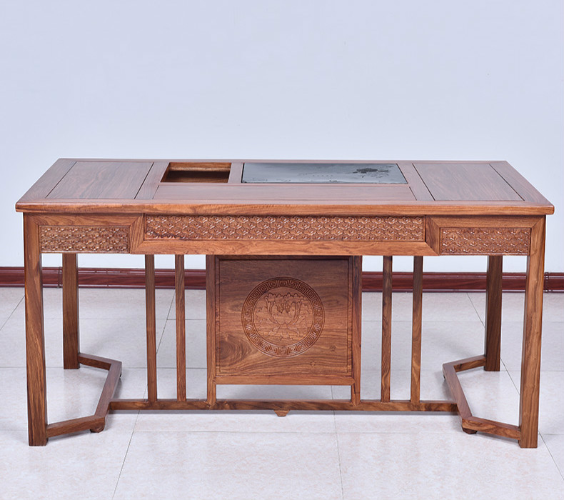 紅實木茶桌，新中式仿古茶桌