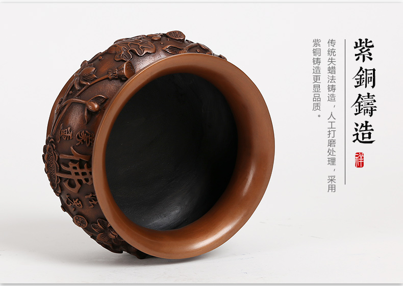 蓮花荷葉雕花香爐，仿古供佛熏香爐