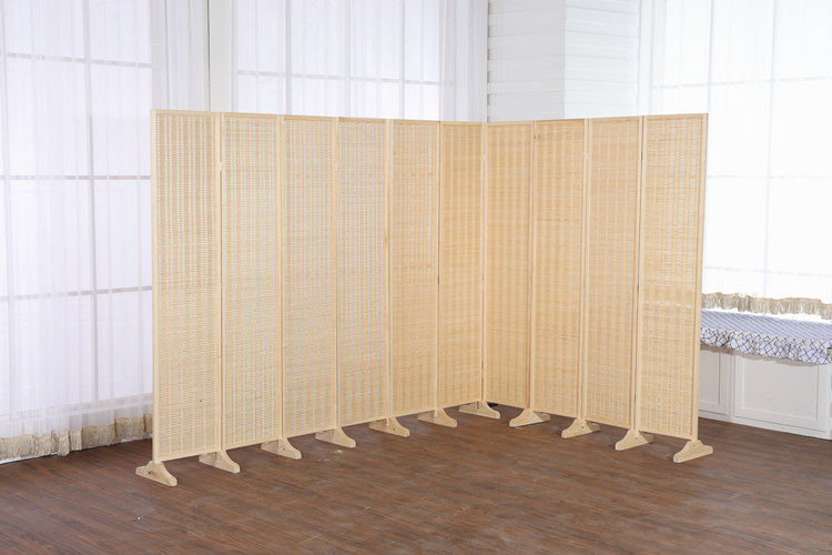 簡易屏風(fēng)竹編隔斷，中式木質(zhì)屏風(fēng)