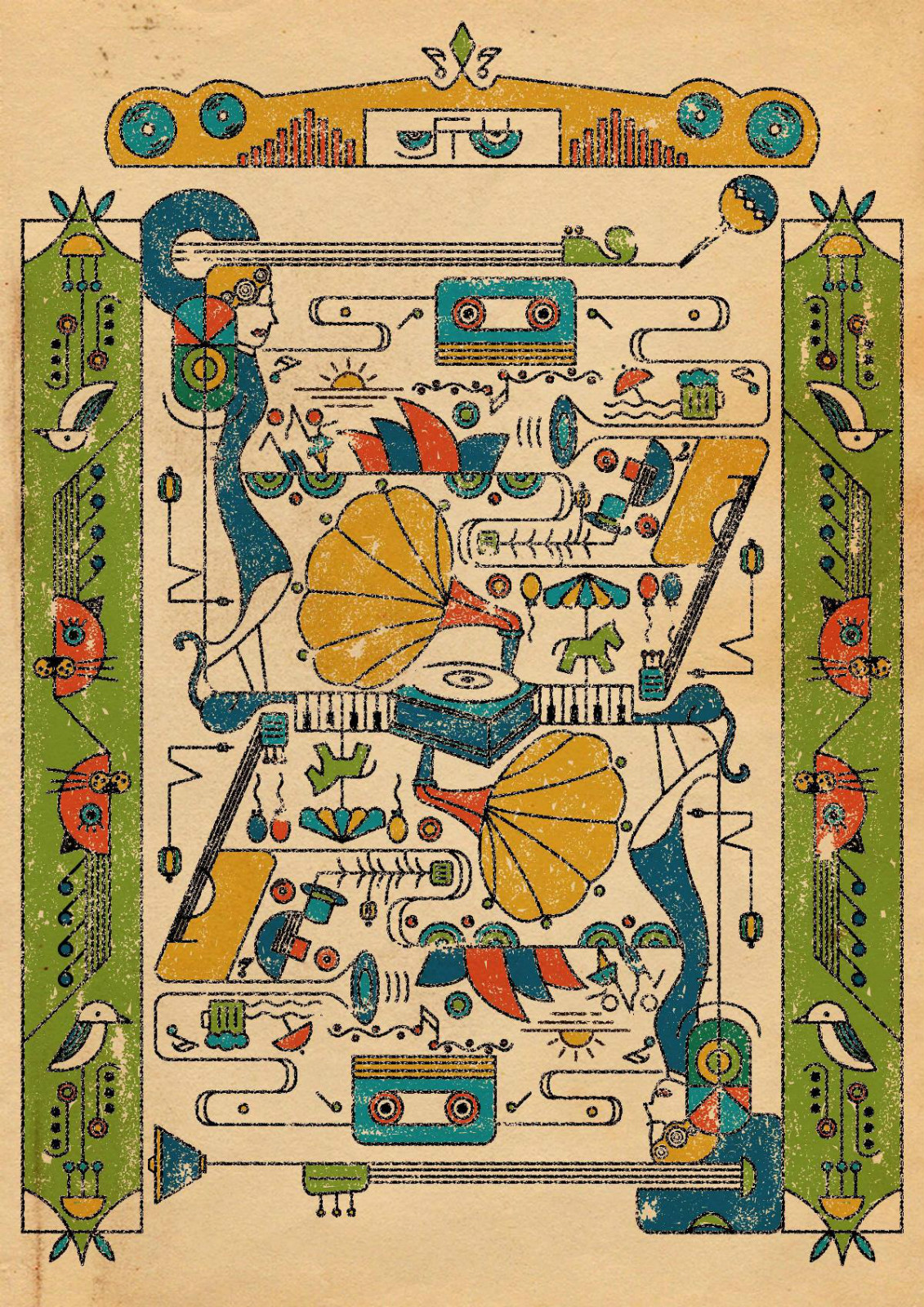 復(fù)古風(fēng)從前慢-商業(yè)插畫(huà)