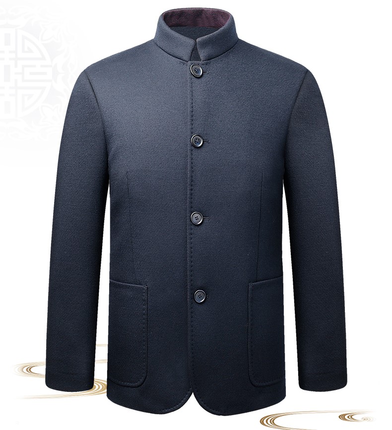 家佳樂文學(xué)外套民國男裝，羊毛呢唐裝中老年中山裝