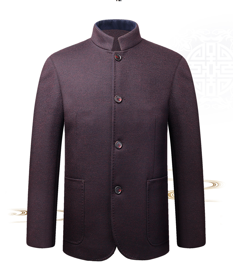 家佳樂文學(xué)外套民國男裝，羊毛呢唐裝中老年中山裝