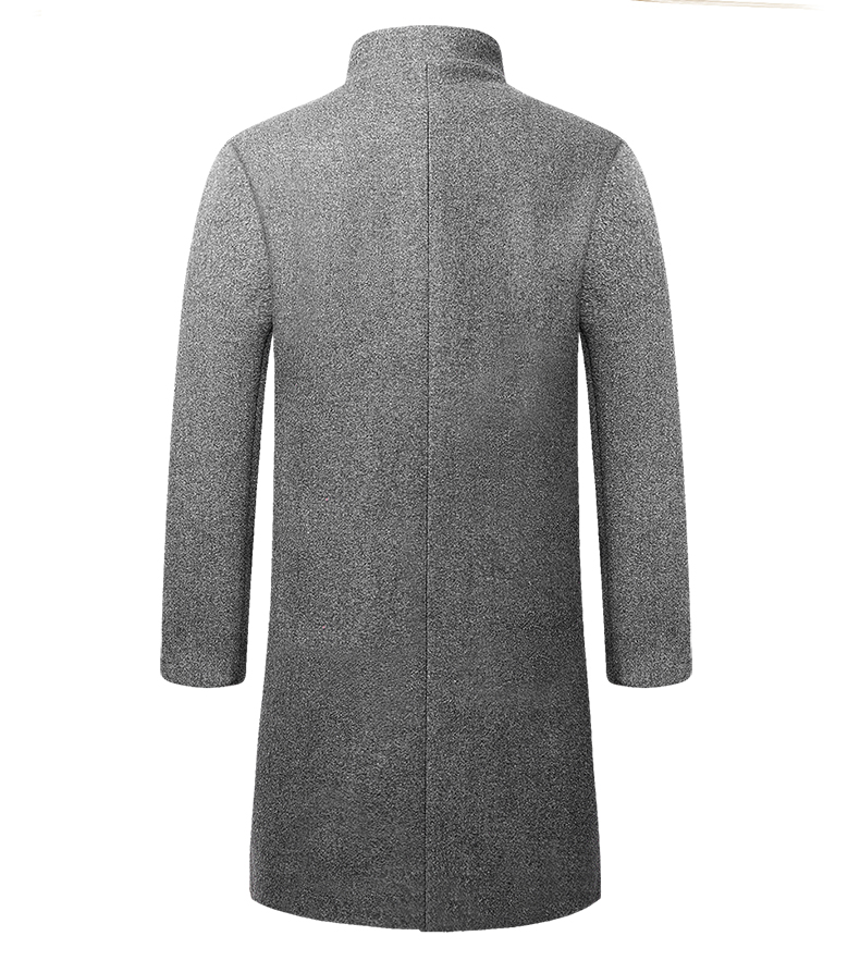 灰色長(zhǎng)款復(fù)古民族風(fēng)外套，中式唐裝中山裝