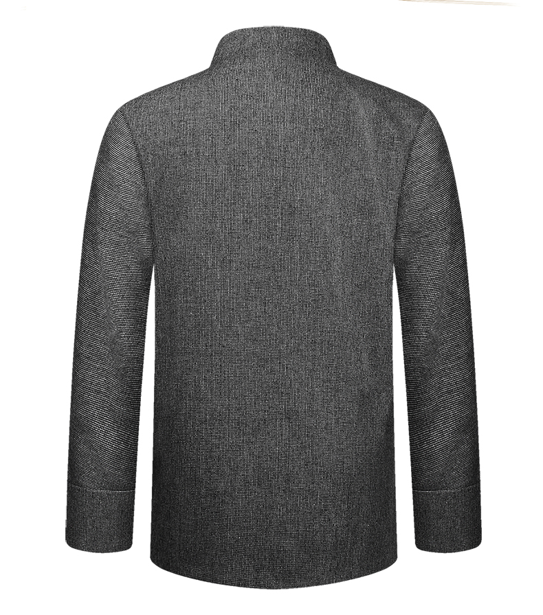 灰色繡花復(fù)古家佳樂文學(xué)外套，中式唐裝中山裝