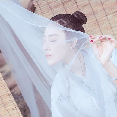 白衣冷艷女子頭像，唯美古風(fēng)真人頭像