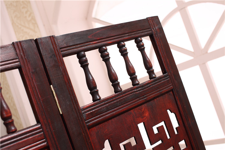 仿古實(shí)木屏風(fēng)隔斷，精美中式屏風(fēng)