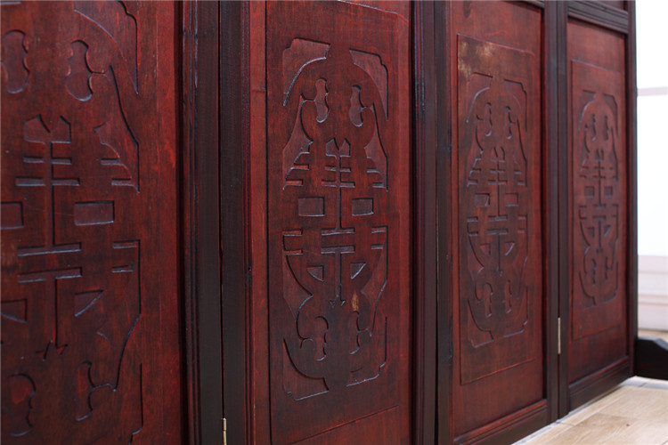 仿古實(shí)木屏風(fēng)隔斷，精美中式屏風(fēng)