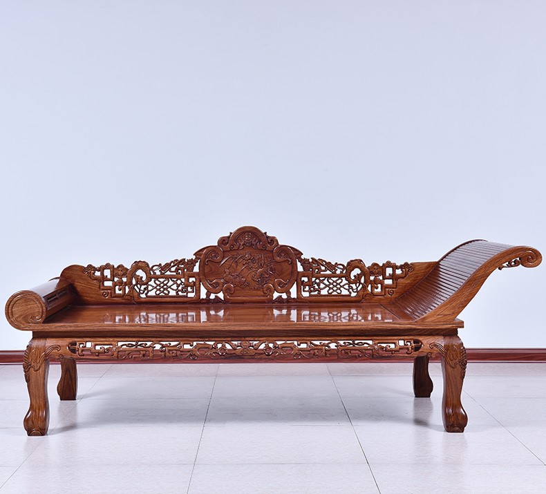 中式花梨木羅漢床，實(shí)木中式床貴妃榻