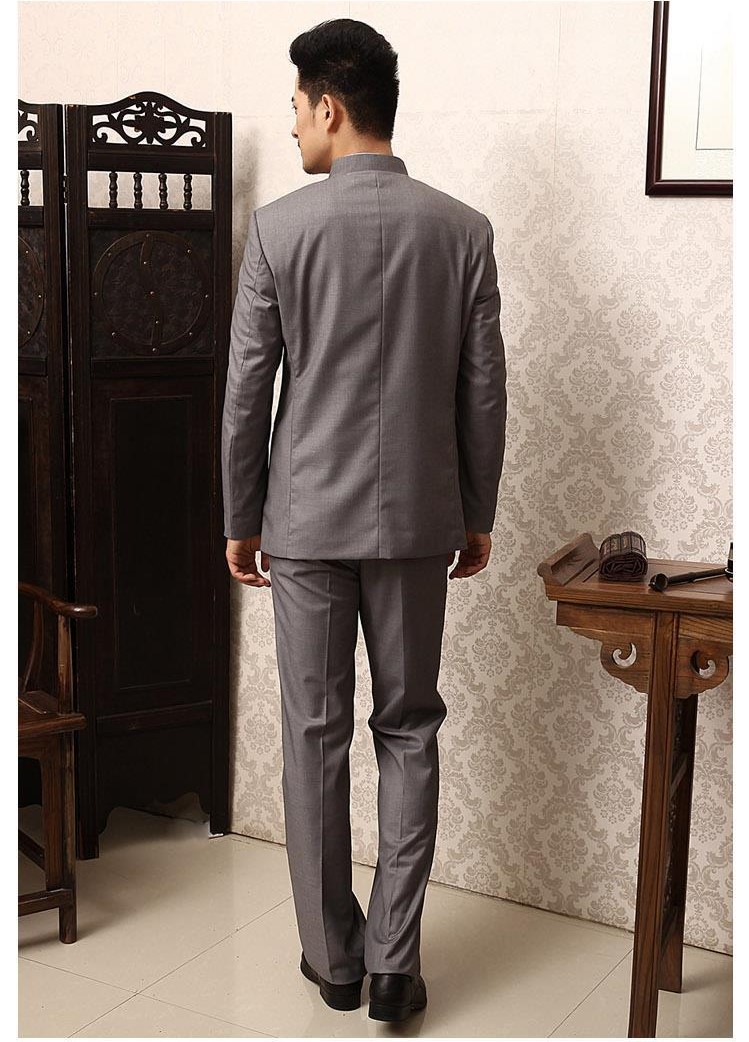 家佳樂(lè)文學(xué)商務(wù)休閑男士立領(lǐng)中山裝