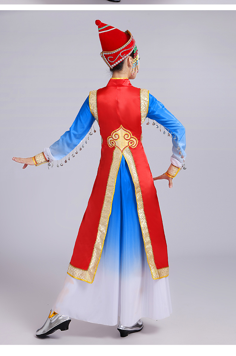 蒙古族服飾表演服裝，少數(shù)民族服裝圖片