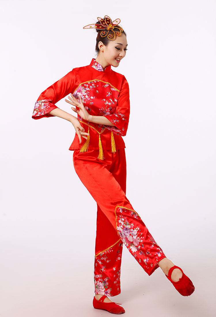 東北秧歌服裝民族腰鼓表演服，少數(shù)民族服裝