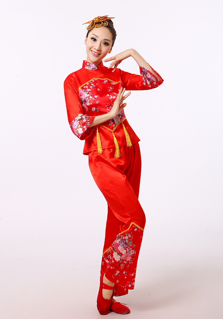 東北秧歌服裝民族腰鼓表演服，少數(shù)民族服裝