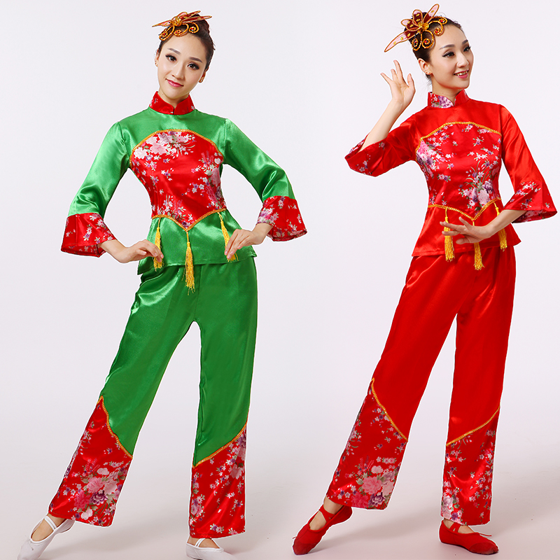 東北秧歌服裝民族腰鼓表演服，少數(shù)民族服裝