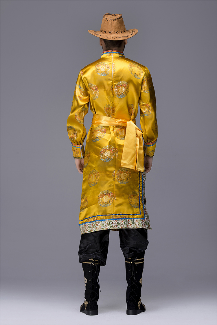 民族風(fēng)味十足的蒙古族蒙古袍男裝，少數(shù)民族服