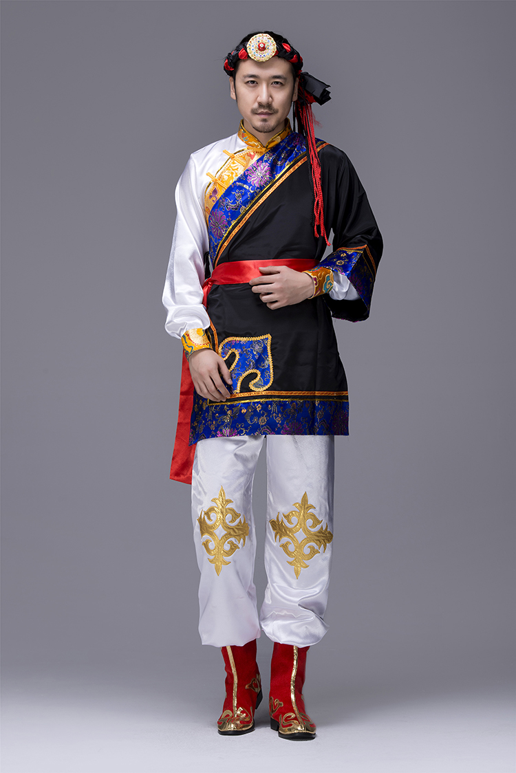 別具一格的蒙古族男裝服飾，蒙古袍少數(shù)民族服