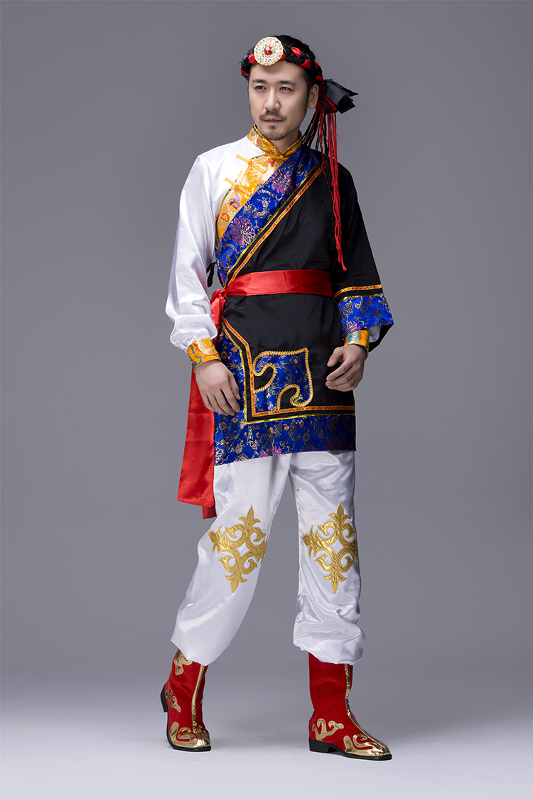 別具一格的蒙古族男裝服飾，蒙古袍少數(shù)民族服